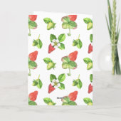 水彩ストロベリーサマー結婚ズ サンキューカード (裏面)