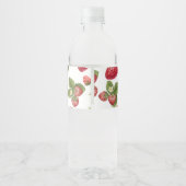 水彩ストロベリージャムラップラのまわりにベル ペットボトルラベル (裏面)