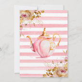 水彩ストロベリーティーパーティーベビーシャワー 招待状 (裏面)