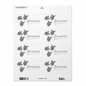 水彩ストロベリードードルピンクブルーソープ ラベル (フルシート)