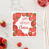 水彩ストロベリーナプキン スタンダードカクテルナプキン (インサイチュ)