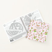 水彩ストロベリーパターン赤面ピンク ノートブック (内部)