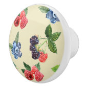 水彩ストロベリーラズベリーカラント模様 セラミックノブ (右)