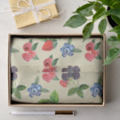 水彩ストロベリーラズベリーカラント模様 薄葉紙 (ギフト)