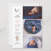 水彩ストーク |両面出産のお知らせ (裏面)