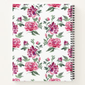 水彩スネーク&フローラジパーソナライズされたャーナル ノートブック (裏面)