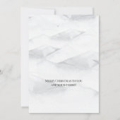 水彩スノーグローブ&雪だるまクリスマスカード 招待状 (裏面)