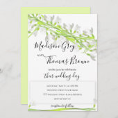 水彩スノードロップアートフローラ結婚式招待状 招待状 (正面/裏面)