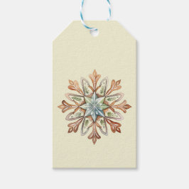 水彩スノーフレーク ギフトタグ