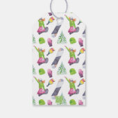 水彩スノーボードパーソナライズされた ギフトタグ (裏面)