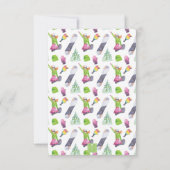 水彩スノーボードパーソナライズされた サンキューカード (裏面)