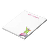 水彩スノーボードパーソナライズされた ノートパッド (回転)