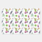 水彩スノーボード ラッピングペーパーシート (正面3)