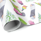 水彩スノーボード ラッピングペーパー (ロールコーナー)