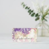 水彩スパークリーゴールドホイル モダンメイクアップアーティスト 名刺 (スタンド正面)