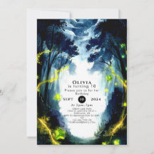 水彩スパークルウッドランド誕生日