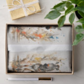 水彩スプラッシュのゼブラジャングル集団- 薄葉紙 (ギフト)