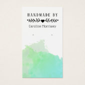 水彩スプラッシュイヤリングディスプレイブルーカード (正面)