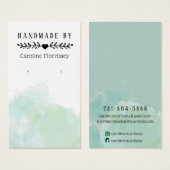 水彩スプラッシュイヤリング表示カード (正面&裏面)