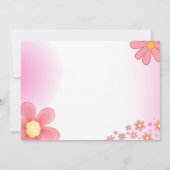 水彩スプラッシュデイジー誕生日サンキューカード 招待状 (裏面)