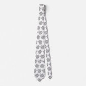 水彩スプラッシュドッグポープリントパターンネックタイ ネクタイ (正面)