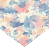 水彩スプラッシュピンクブルー ショートテーブルランナー (コーナー)