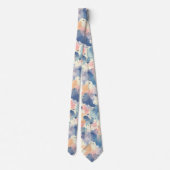 水彩スプラッシュピンクブルー ネクタイ (裏面)