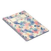 水彩スプラッシュピンクブルー ノートブック (右側)