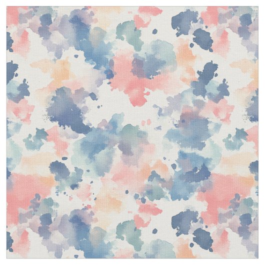 水彩スプラッシュピンクブルー ファブリック (クローズアップ)