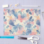 水彩スプラッシュピンクブルー 薄葉紙 (クラフト)