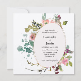水彩スプラッシュフローラ 招待状