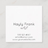 水彩スプラッシュレインボー スクエア名刺 (正面)