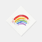 水彩スプラッシュレインボー スタンダードカクテルナプキン (角)