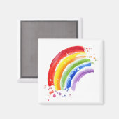 水彩スプラッシュレインボー マグネット (正面/裏面)