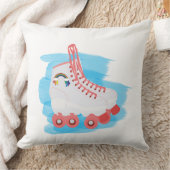 水彩スプラッシュ付きローラースケート クッション (ブランケット)