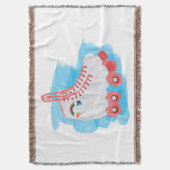 水彩スプラッシュ付きローラースケート スローブランケット (正面縦)