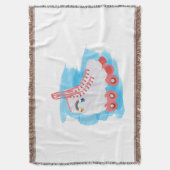 水彩スプラッシュ付きローラースケート スローブランケット (正面縦)