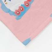 水彩スプラッシュ付きローラースケート フリースブランケット (角)