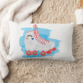 水彩スプラッシュ付きローラースケート ランバークッション (ブランケット)