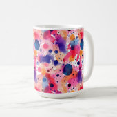 水彩スプラッシュ コーヒーマグカップ (正面右)