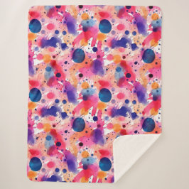 水彩スプラッシュ シェルパブランケット