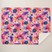 水彩スプラッシュ シェルパブランケット (正面(横))