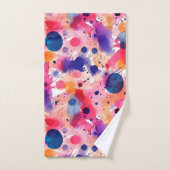 水彩スプラッシュ バスタオルセット (ハンドタオル)