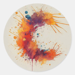 水彩スプラッシュC ラウンドシール