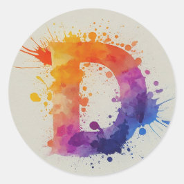 水彩スプラッシュD ラウンドシール