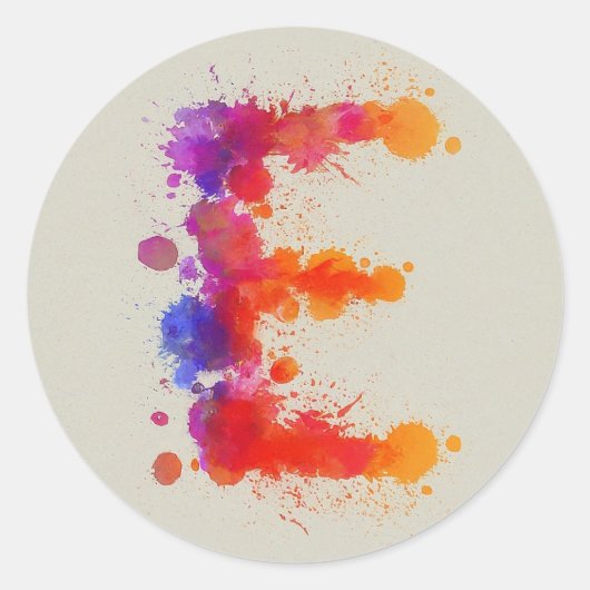 水彩スプラッシュE ラウンドシール (正面)