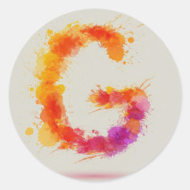 水彩スプラッシュG ラウンドシール