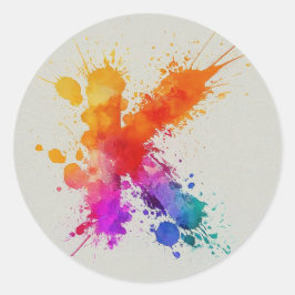 水彩スプラッシュK ラウンドシール