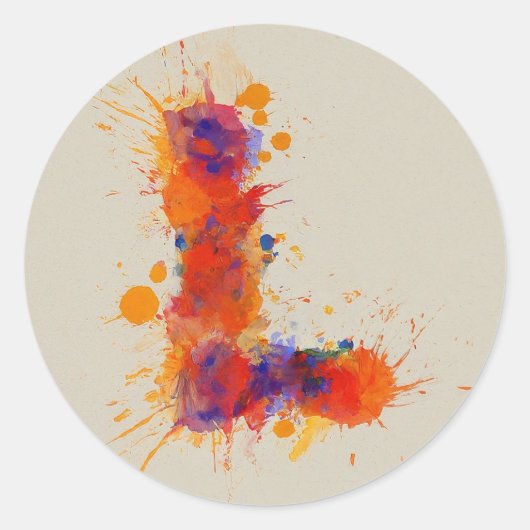 水彩スプラッシュL ラウンドシール (正面)