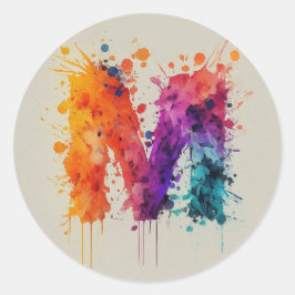 水彩スプラッシュM ラウンドシール